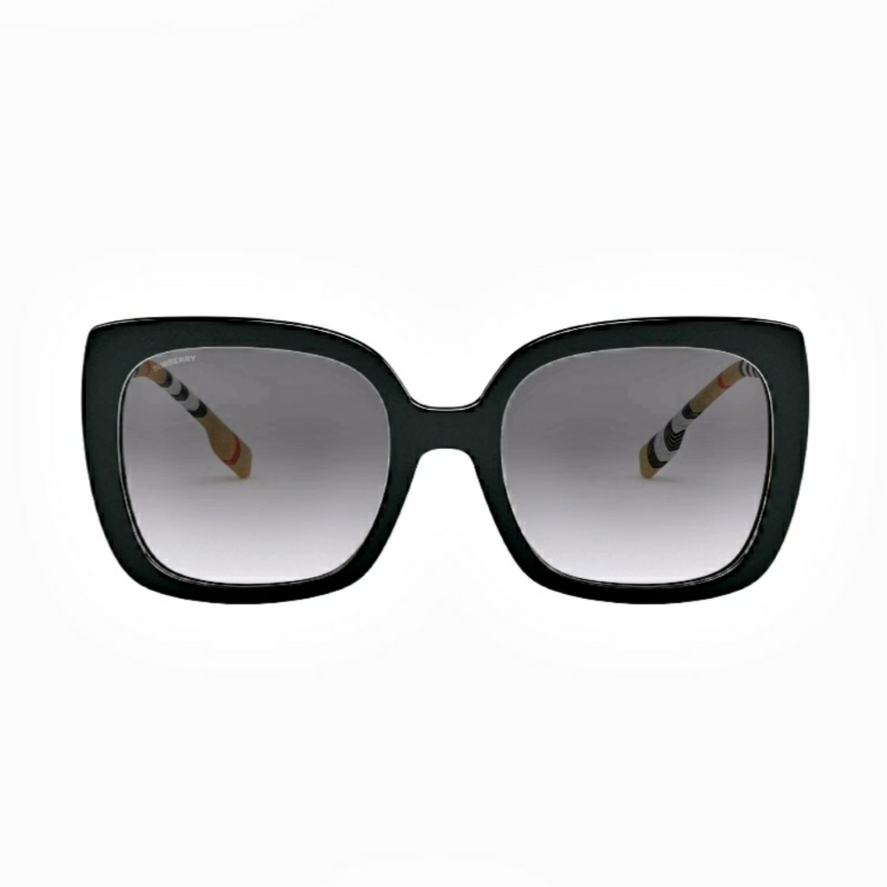 NEW Burberry Sunglasses - Black Burberry Nova Check/Plaid - Picture 2 of 7